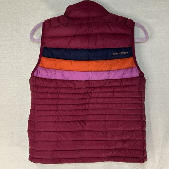 Cotopaxi Fuego Ultralight Down Vest Pink Orange Stripe Puffer Women's Size M - Picture 4 of 12